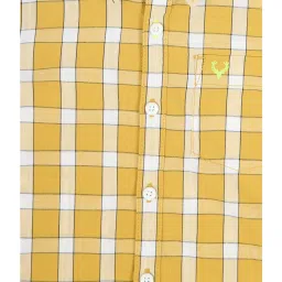 allen solly junior Allen Solly Kids Yellow Checks Full Sleeves Shirt image 3