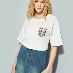 max Women Printed Applique T-shirt-image-49