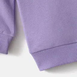 Nauti Nati Girls Lavender Graphic Regular Fit Sweatshirt image 4