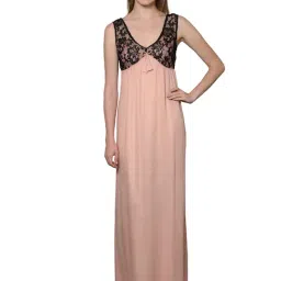 PATRORNA Peach Lace Nighty-picture-11