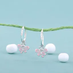 GIVA 92.5 Sterling Silver Fairy Dragonfly Hoop Earrings for Kids Girls-image-69