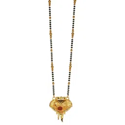 SONI DESIGNS Gold Plated Artificial Stones and Beads Mangalsutra image 2