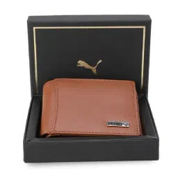 Puma Tan Casual PU Bi-Fold Wallet for Men-image-14