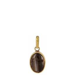 GenZcomplex Raran Bazaar Unisex Gold-Plated Agate Studded Oval Shaped Adjustable Pendant-image-73