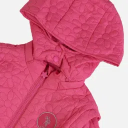 U.S. Polo Assn. Girls Ripped Pink Full Sleeves Jacket image 3