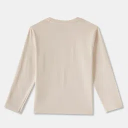 R&B Boys Beige Cotton Graphic Print T-Shirt image 2