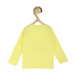 allen solly junior Allen Solly Kids Light Yellow Graphic Print Full Sleeves T-Shirt image 2