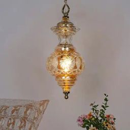 FOS LIGHTING Gold Luster Hand Cut Glass Pendant Lamp-picture-33