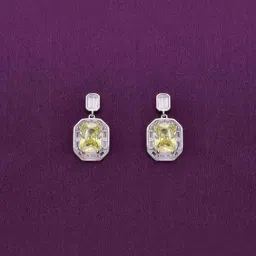 Kai Jewel Sterling Silver Chic Yellow Zircon Drop Earrings for Women-picture-33