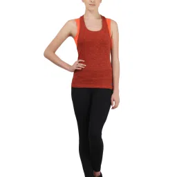 ALCIS Maroon Self Design Tank Top image 4