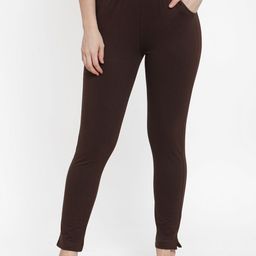 TAG 7 Women Brown Solid Ankle-Length Legging-picture-42