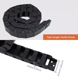 DeHMY 18x37 mm Semi-Closed Cable Drag Chains for Electrical Machines and 3D Printer Accessories (Pack of 2) image 4