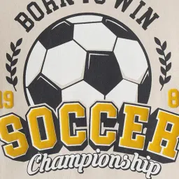 R&B Boys Beige Cotton Graphic Print T-Shirt image 5