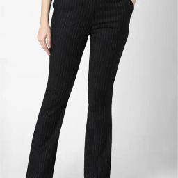 Van Heusen Black Striped Trousers-picture-4