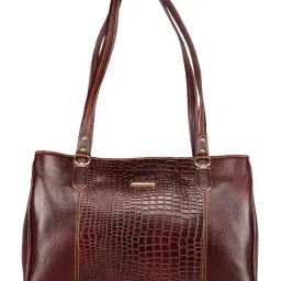 Genwayne Brown Leather Textured Medium Shoulder Bag-picture-31