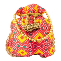 NR by Nidhi Rathi Pink Printed Potli image 1