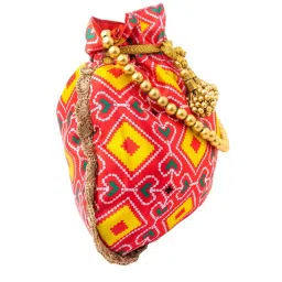 NR by Nidhi Rathi Pink Printed Potli image 5