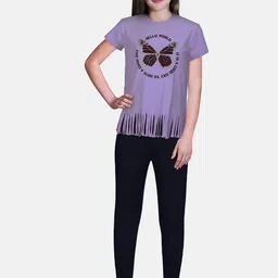 Gini and Jony Girls Typography Printed Raw Edge Cotton T-shirt-picture-57