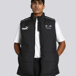 Puma BMW M Motorsport Black Regular Fit Quilted Sports Jacket-image-100