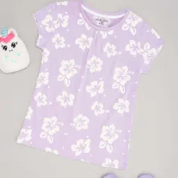 Pantaloons Junior Girls Cherry Blossom Cotton Floral T-Shirts-image-43