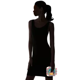 NR by Nidhi Rathi Beige Fabric Clutch image 5