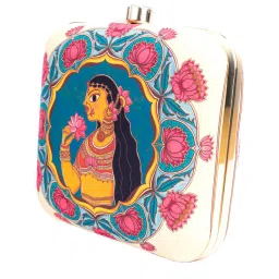 NR by Nidhi Rathi Beige Fabric Clutch image 2