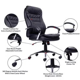 Modern India Seating High Back Manager Chair Black Mi23 image 4