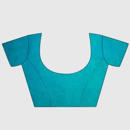 Satrani Multi Geometric Print Saree With Unstitched Blouse image 3