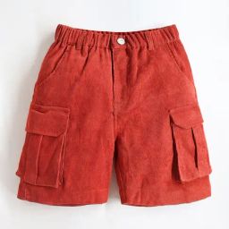 Cherry Crumble By Nitt Hyman Kids Orange Solid Shorts-picture-12