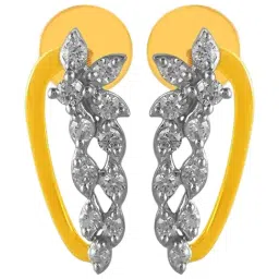 P.C. Chandra Jewellers 14KT (585) Yellow Gold and Diamond Stud Earrings for Women-picture-19