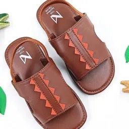 Madras Trunk Kids Brown Sling Back Sandals-picture-24