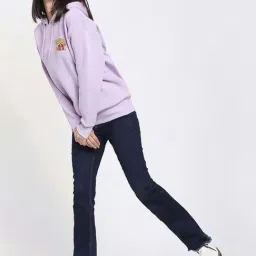 Bewakoof Women's Purple Harry's House Graphic Printed Oversized Hoodie image 4