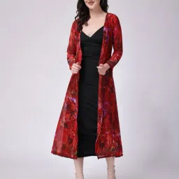 Scorpius Red Printed Long Shrug-picture-12