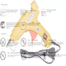 CRAFTYGUN 20 W Mini Glue Gun with 50 Sticks Yellow 7 mm Stick Diameter, SH_YELOWW--MINI-50-STKKS-20WT image 5