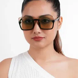 Joker & WItch Breckie Brown Standard Square Sunglasses for Women-picture-40