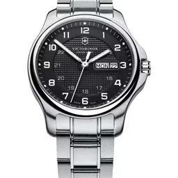 Victorinox Men Brass Dial & Stainless Steel Bracelet Style Straps Analogue Watch V241590.1-picture-22