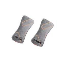 Elegant Fur 30x20x10cm Memory Foam Grey Neck Support Car Pillow (Pack of 2) image 2