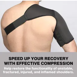 WITZION Shoulder Support Brace With Adjustable Stretch Strap Belt For Men & Women, Rotator cuff brace for shoulder pain relief, dislocated, frozen, mouse shoulder pain relief (Universal) image 3