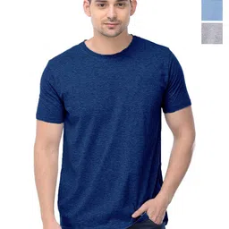 COLOR CAPITAL Unisex Pack Of 3 Solid Round Neck Cotton T-shirts-picture-24