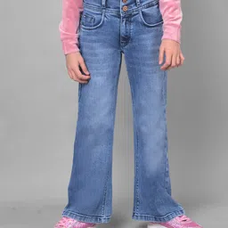 CRIMSOUNE CLUB Mild Washed Bell Bottom Jeans - Blue-picture-18