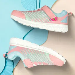 Hopits Striped Velcro Closure Shoes - Peach-picture-12