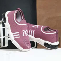 TOMSY CHOICE Mesh Detailed & Colour Blocked Shoes - Pink-picture-25