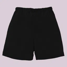 KAVEE 100% Cotton Biowashed Monster Printed Shorts - Black image 3