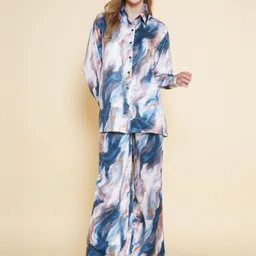 KATLINE Printed Top With Trousers Co-Ords image 1