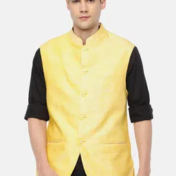 ColorPlus Linen Nehru Jacket-picture-30