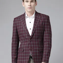 Park Avenue Checked Single-Breasted Semiformal Blazer-picture-28