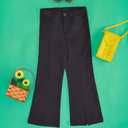 Pantaloons Junior Black Regular Fit Trousers image 1