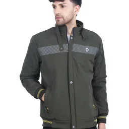 Dollar Olive Regular Fit High Neck Jacket image 1