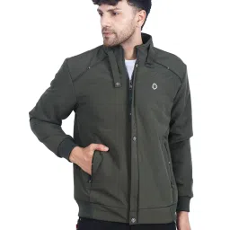 Dollar Olive Regular Fit High Neck Jacket image 1