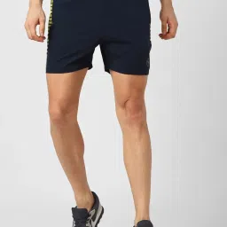 Van Heusen Flex Navy Regular Fit Printed Shorts image 1